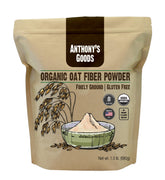 Anthony's front packaging of oat fiber showcasing size and organic badge for clarity