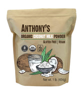 Anthony's front packaging showing organic coconut milk powder benefit: pantry-friendly convenience