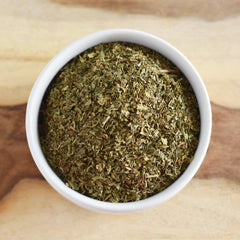 Anthony's spearmint beside measuring spoon showing one-pound scale convenience