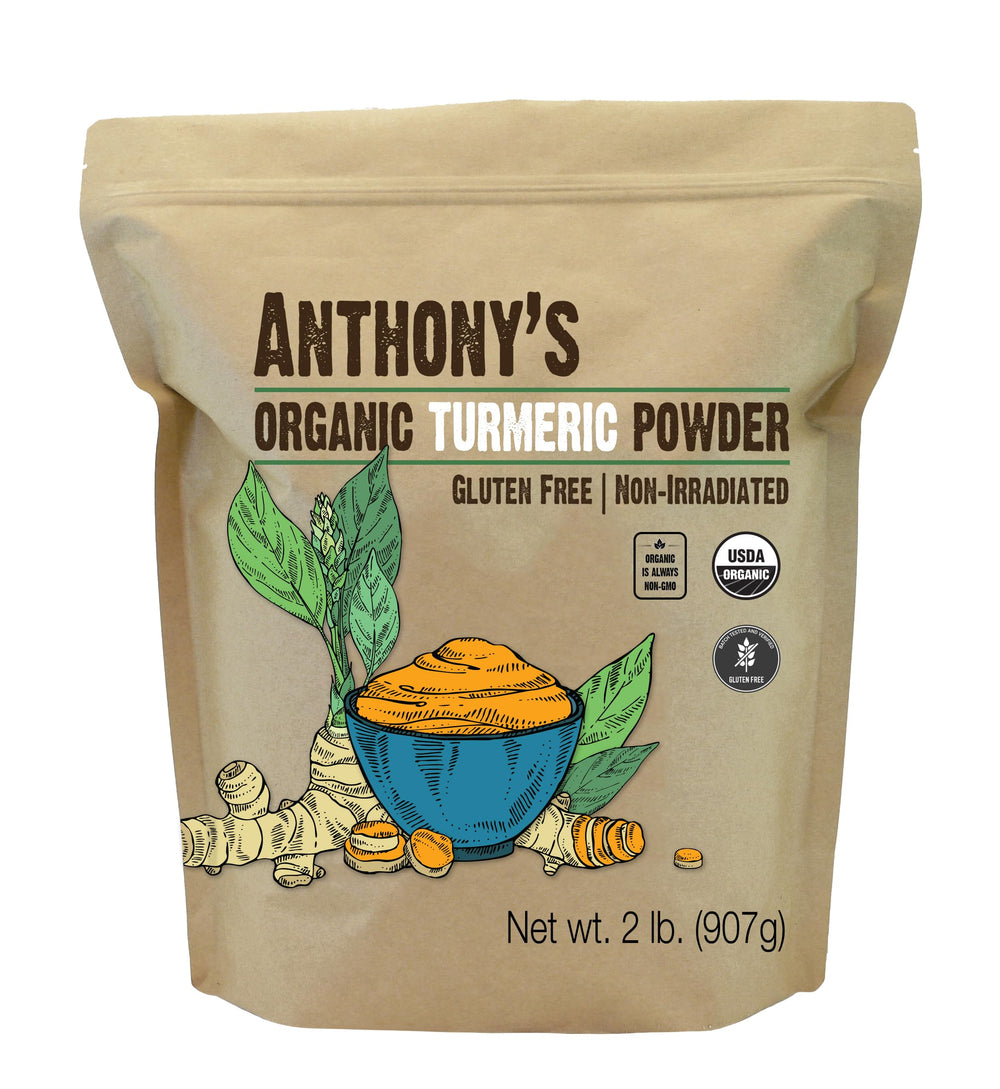 Anthony's front packaging showing organic 2 lb bag and clear labeling benefit: easy identification