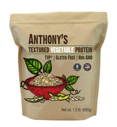 Anthony's front package of TVP showing weight and gluten free benefit