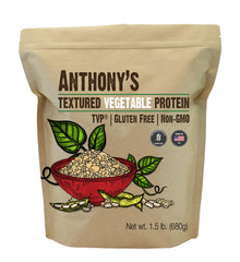 Anthony's front package of TVP showing weight and gluten free benefit