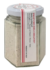 Antica Macelleria Cecchini jar front showing 220g herb salt and artisanal look