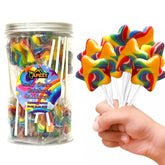 Apexy front packaging showing colorful lollipops and party-ready appeal