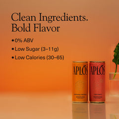 Aplós Ease Ume Spritz close-up can highlighting bright citrus notes