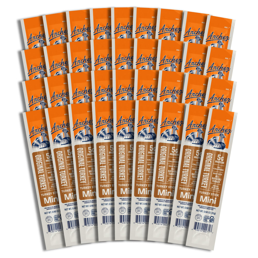 Archer Jerky front packaging showing box of 36 sticks and convenience