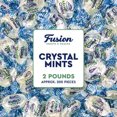 Arcor crystal blue mint front packaging showing bag and brand freshness