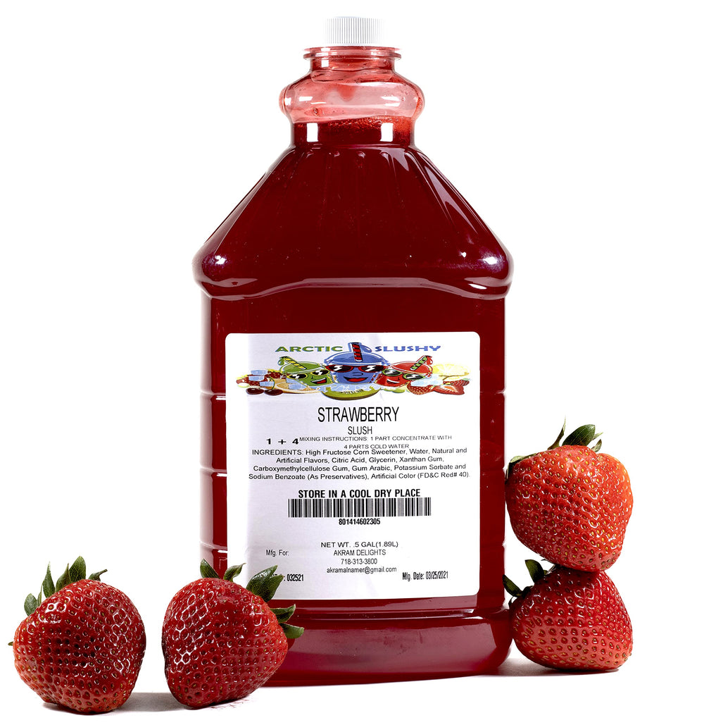 Arctic Slushy strawberry front packaging showing label and size for easy identification