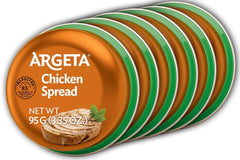 Argeta front packaging showing label and six-pack, convenient pantry staple