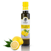 Ariston lemon-infused oil front bottle view showing premium label and bright citrus appeal