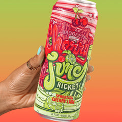 AriZona 22 oz can held in hand illustrating large-size convenience