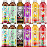 AriZona front pack shot showing all twelve bottles and variety benefits