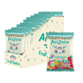 AriZona front packaging showing mixed fruit snack bag and flavor variety benefit