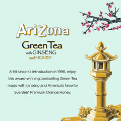 AriZona carton held in hand illustrating 6.75 fl oz size and portable convenience