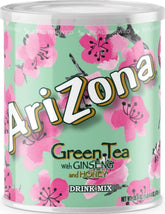 AriZona front canister showing product branding and size, quick pantry benefit