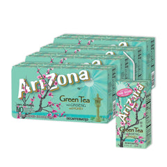 AriZona green tea front packaging showing carton and brand, convenient single-serve refreshment