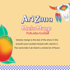 AriZona Mucho Mango juice box inside a lunchbox demonstrating convenient grab-and-go use