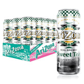 AriZona Sweet Tea big can front view showing can design and easy portability