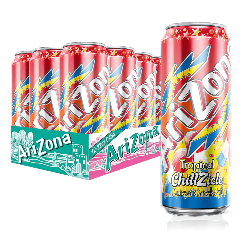AriZona Tropical ChillZicle front can showing vibrant label and refreshment benefit