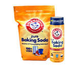 Arm & Hammer combo pack front packaging showing both bag and shaker for convenience