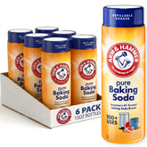 Arm & Hammer front packaging showing 12 oz shaker and brand benefits for convenience