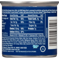 Armour Star close-up texture showing sausage and sauce for appetizing BBQ flavor