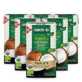 Aroy-D front packaging showing organic coconut milk benefits