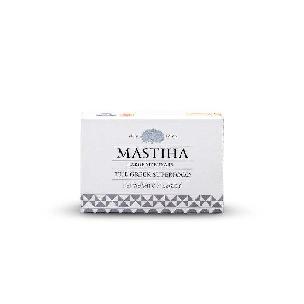 ART OF NATURE MASTIHA front packaging showing authentic Chios mastic tears and benefits