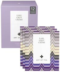 Art of Tea front packaging showing organic Earl Grey Creme, premium look and freshness