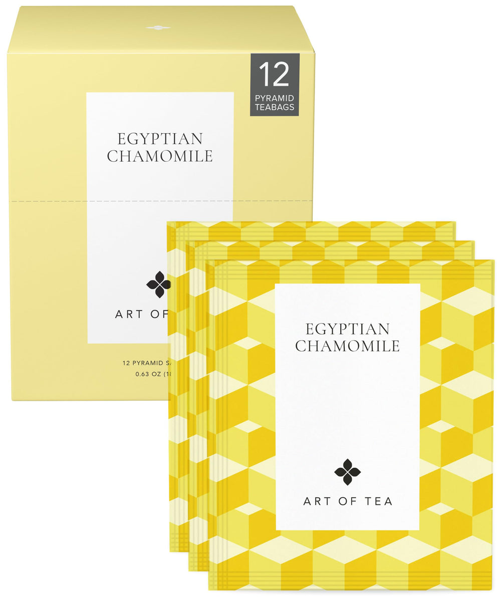 Art of Tea front box showing 12-count sampler and branding benefits freshness