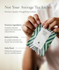 Art of Tea assorted sachets laid out to show variety and flavor options