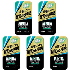 Asano Mintia Breeze front packaging showing slim five-pack for easy grab-and-go freshness