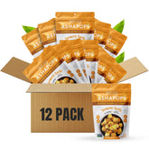 AshaPops front packaging showing turmeric garlic flavor and single-serve bags for convenience