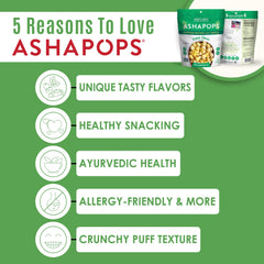 Hand holding AshaPops to show crunchy texture and portion size benefit