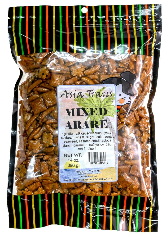 Asia Trans front packaging showing mixed arare and brand, perfect for gifting