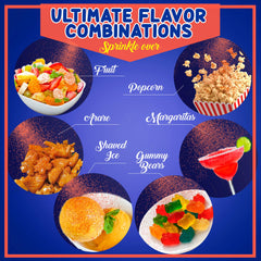 Asia Trans powder sprinkled on fruit adding bright sweet-sour contrast benefit