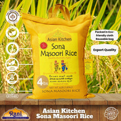 Asian Kitchen cooked rice top-down, displays fluffy tender grains ready to serve