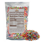 ASOZI front packaging showing 1 lb resealable bag and colorful marshmallows for convenience