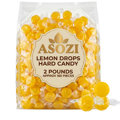 ASOZI front bag showing 2lb lemon drops and branding for easy identification