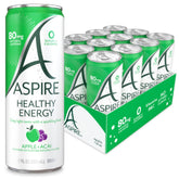 Aspire Apple Acai front packaging showing 12-pack and flavor benefits