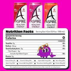 Aspire can close-up showing textured can and brand logo for crisp presentation