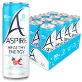 ASPIRE front packaging fruit punch can showing brand and zero sugar benefit