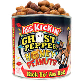 ASS KICKIN' front can showing bold ghost pepper branding and spicy appeal