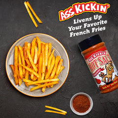 ASS KICKIN' salt texture heap with visible habanero flakes for robust flavor and visual heat cues