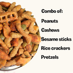 Ass Kickin' texture mix close-up showing nuts and crackers for crunchy variety