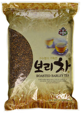 Assi roasted barley tea front packaging showing 2 lb bag and clear label highlighting freshness