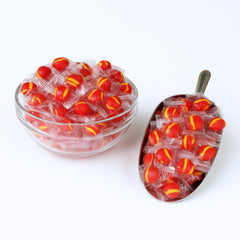 Assortit cherry balls unwrapped close-up showing glossy texture and freshness