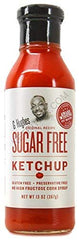 Assortit G Hughes sugar free ketchup front packaging shows label and easy-squeeze benefit