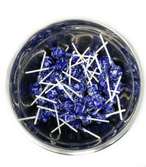 Assortit grape Tootsie Pop detail showing candy shell and chewy center enjoyment