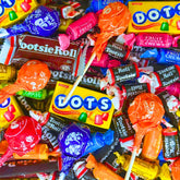 Assortit Tootsie Roll front packaging showing assorted candies and weight, easy grab-and-go